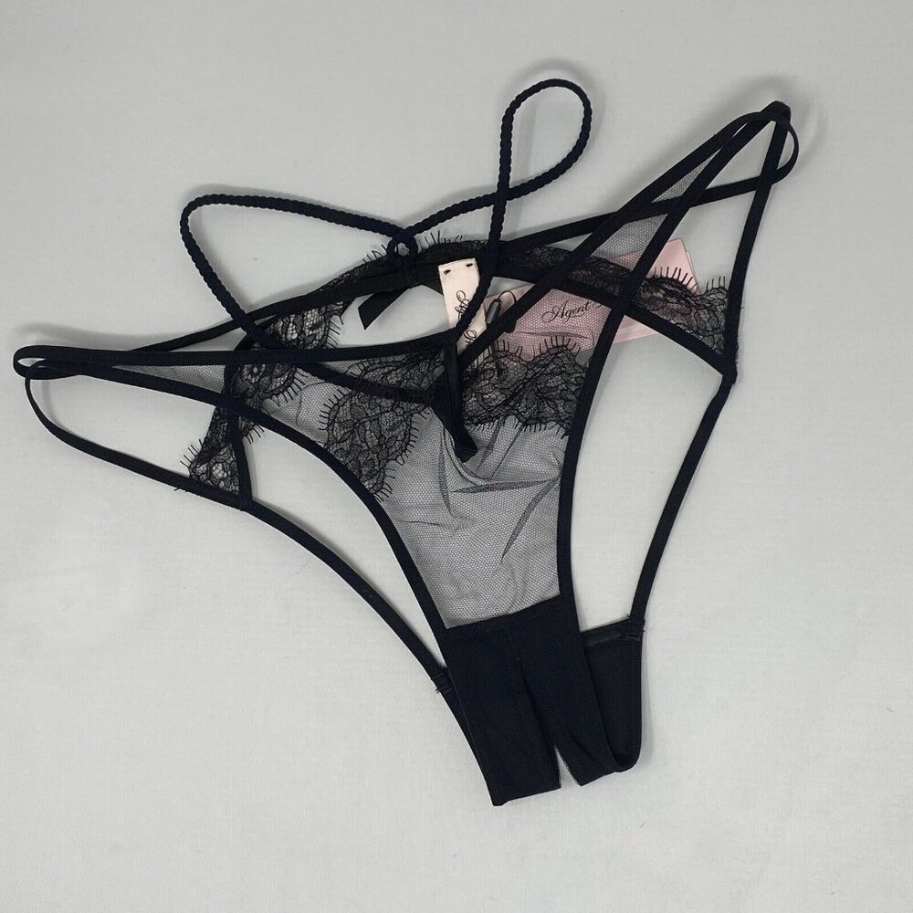 Agent Provocateur Nyxie Black Ouvert Brief AP2 Small NWT